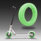 Xiaomi Mi Electric Scooter 1S, 2 M365, Essential, Pro, Pro 2 - Pneu sans chambre à air durable (Green Fluorescent)
