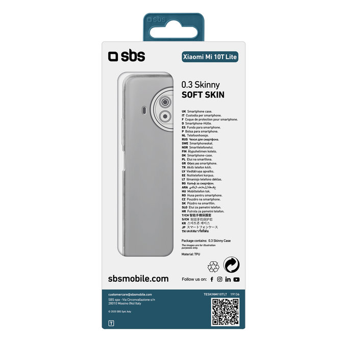 SBS - Coque Skinny pour Xiaomi Mi 10T Lite 5G, transparente