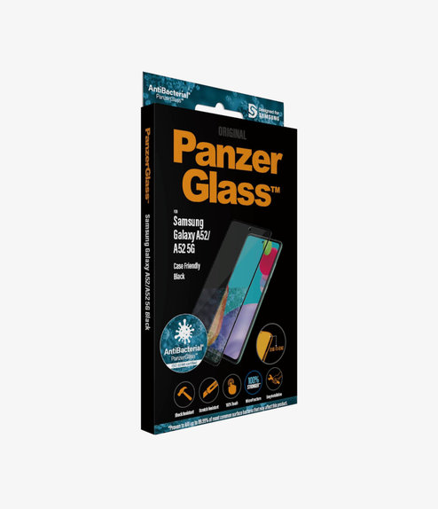 PanzerGlass - Coque en verre trempé Friendly AB pour Samsung Galaxy A52, A52 5G, A52s & A53 5G, noir