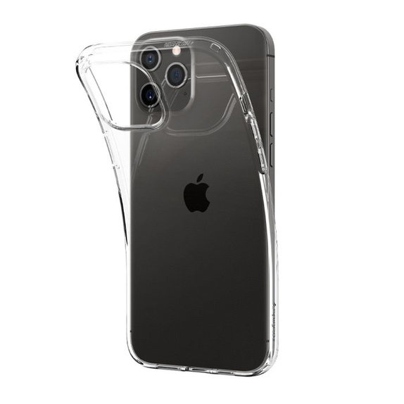 Spigen - Étui Liquid Crystal pour iPhone 12 ét 12 Pro, Crystal Clear