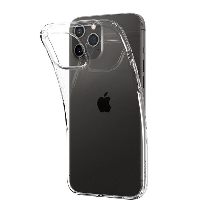 Spigen - Étui Liquid Crystal pour iPhone 12 ét 12 Pro, Crystal Clear