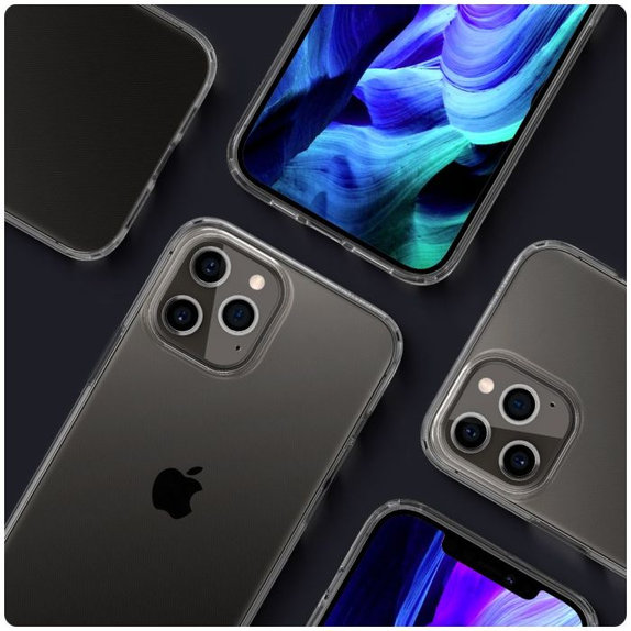 Spigen - Étui Liquid Crystal pour iPhone 12 ét 12 Pro, Crystal Clear
