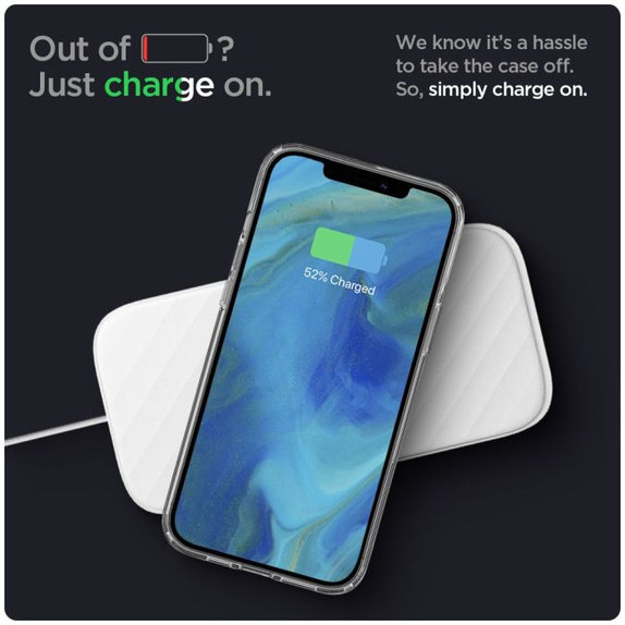 Spigen - Étui Liquid Crystal pour iPhone 12 ét 12 Pro, Crystal Clear