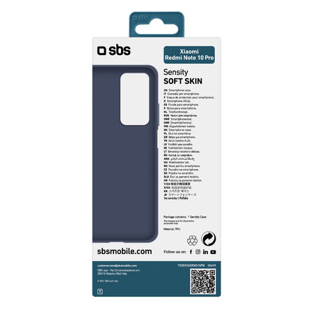 SBS - Étui Sensity pour Xiaomi Redmi Note 10 Pro, bleu