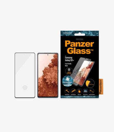 PanzerGlass - Étui en verre trempé Friendly AB pour Samsung Galaxy S21+, Empreinte digitale komp., noir