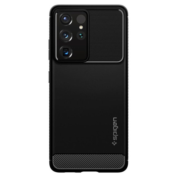 Spigen - Coque Rugged Armor pour Samsung Galaxy S21 Ultra, noir