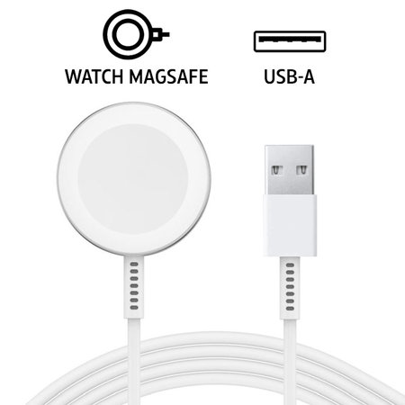 Câble de charge magnétique pour Apple Watch, USB-A, 1 m, Stainless Steel, bulk