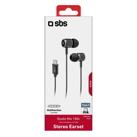 SBS - Casque Studio Mix 100C s Microphone, USB-C, noir