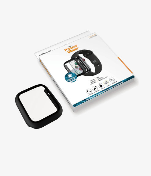 PanzerGlass - Verre trempé Full Body AB pour Apple Watch 4, 5, 6, SE (1ère génération) et SE (2ème génération) 40 mm, noir