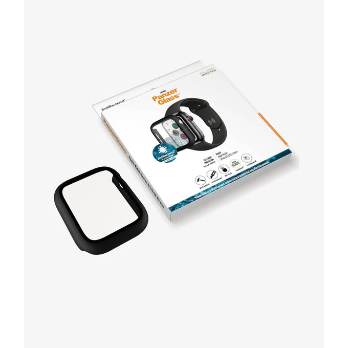 PanzerGlass - Verre trempé Full Body AB pour Apple Watch 4, 5, 6, SE (1ère génération) et SE (2ème génération) 40 mm, noir