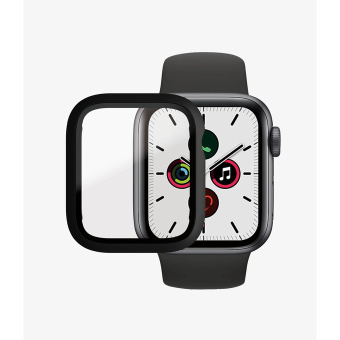 PanzerGlass - Verre trempé Full Body AB pour Apple Watch 4, 5, 6, SE (1ère génération) et SE (2ème génération) 40 mm, noir