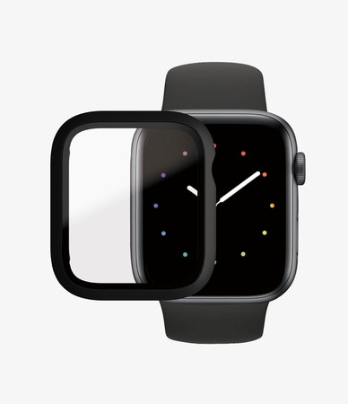 PanzerGlass - Verre trempé Full Body AB pour Apple Watch 4, 5, 6, SE (1ère génération) et SE (2ème génération) 44 mm, noir