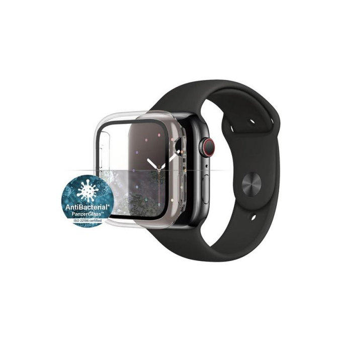 PanzerGlass - Verre trempé Full Body AB pour Apple Watch 4, 5, 6, SE (1ère génération) et SE (2ème génération) 44 mm, transparent
