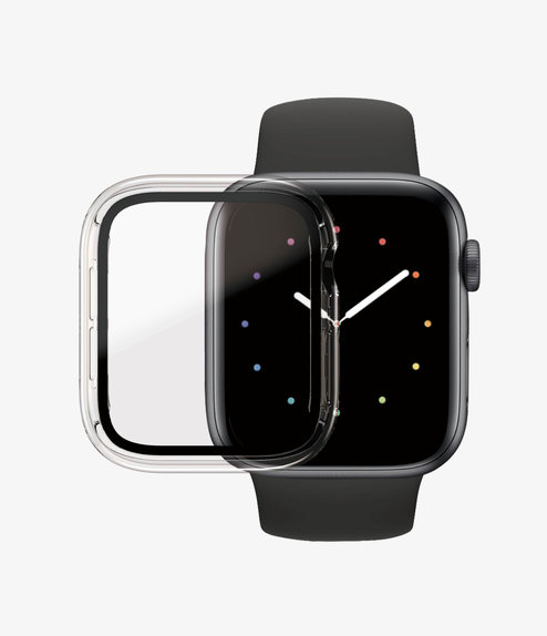 PanzerGlass - Verre trempé Full Body AB pour Apple Watch 4, 5, 6, SE (1ère génération) et SE (2ème génération) 44 mm, transparent
