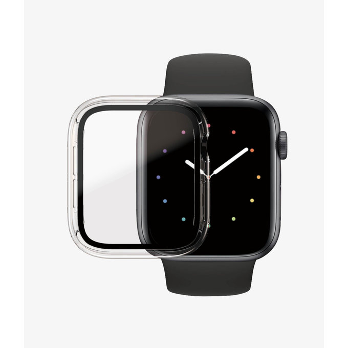 PanzerGlass - Verre trempé Full Body AB pour Apple Watch 4, 5, 6, SE (1ère génération) et SE (2ème génération) 44 mm, transparent