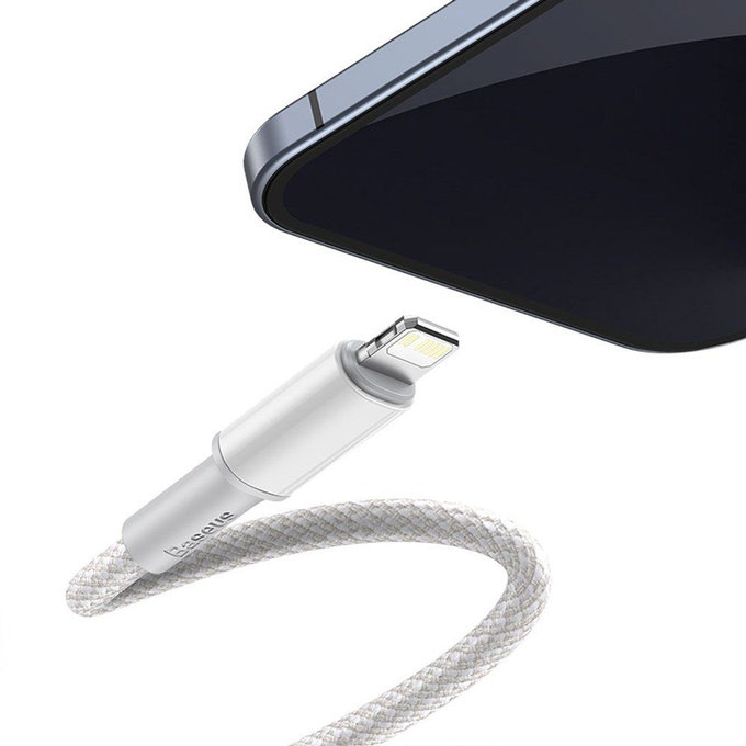 Baseus - Câble Lightning / USB-C (1m), blanc