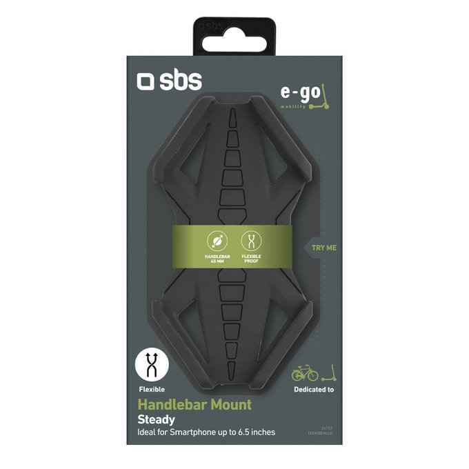 SBS - Support E-Go pour Scooter et Vélo Électriques, noir