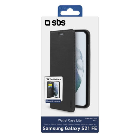SBS - Étui Book Wallet Lite pour Samsung Galaxy S21 FE, noir