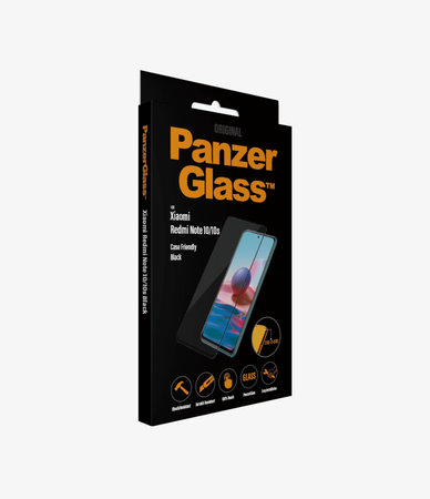 PanzerGlass - Compatible avec les coques en verre trempé pour Xiaomi Redmi Note 10, 10S, noir