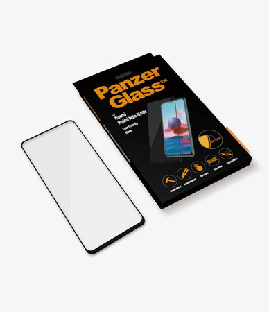 PanzerGlass - Compatible avec les coques en verre trempé pour Xiaomi Redmi Note 10, 10S, noir