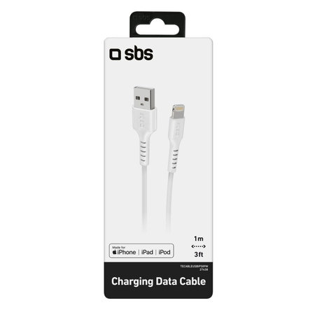 SBS - Câble Lightning / USB (1m), blanc