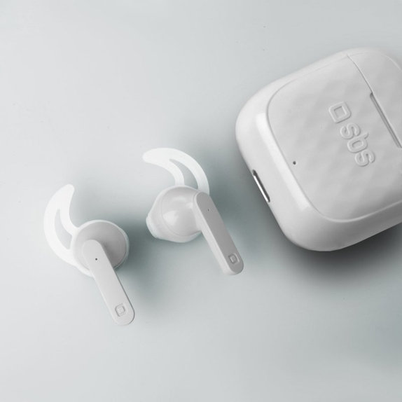 SBS - Étui de chargement pour écouteurs sans fil TWS Air Free 250 mAh, blanc