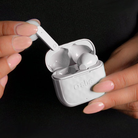 SBS - Étui de chargement pour écouteurs sans fil TWS Air Free 250 mAh, blanc