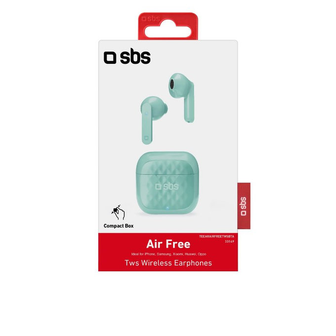 SBS - Étui de chargement pour écouteurs sans fil TWS Air Free s 250 mAh, bleu