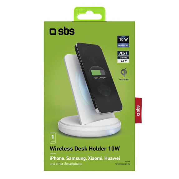 SBS - Chargeur de table sans fil, blanc