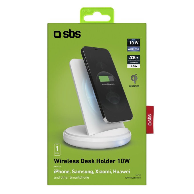 SBS - Chargeur de table sans fil, blanc