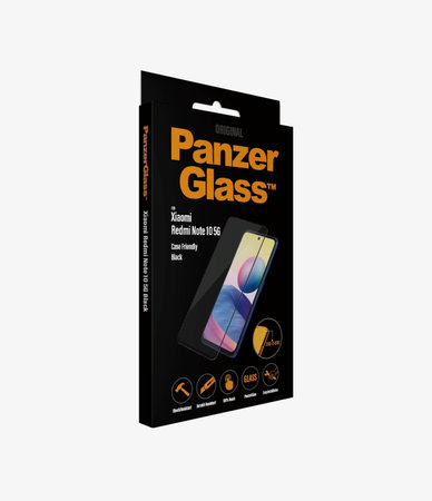 PanzerGlass - Compatible avec les coques en verre trempé pour Xiaomi Redmi Note 10 5G, noir