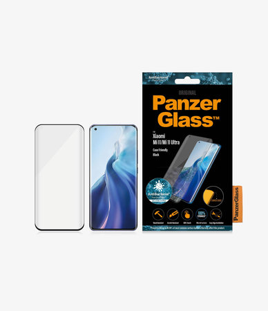 PanzerGlass - Boîtier en verre trempé Friendly AB pour Xiaomi Mi 11, Mi 11 Ultra, noir