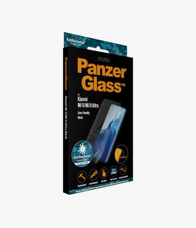 PanzerGlass - Boîtier en verre trempé Friendly AB pour Xiaomi Mi 11, Mi 11 Ultra, noir