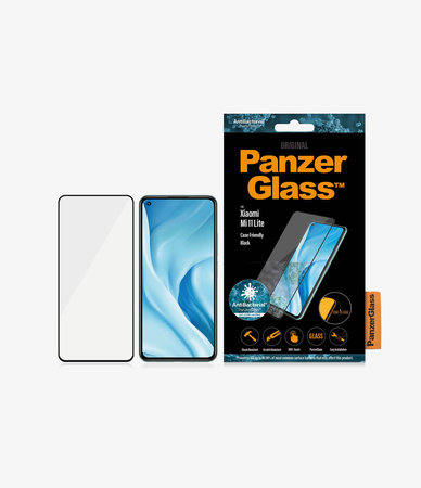 PanzerGlass - Compatible avec les coques en verre trempé pour Xiaomi Mi 11 Lite, noir