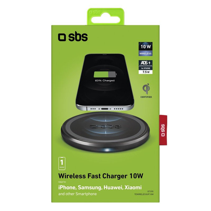 SBS - Chargeur sans fil s QI, noir