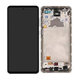 Samsung Galaxy A72 A725F, A726B - Écran LCD + Écran tactile + Cadre (Blanc génial) - GH82-25460D, GH82-25463D, GH82-25624D, GH82-25849D Genuine Service Pack