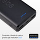 SBS - PowerBank 20 000 mAh, 2x USB, Micro-USB, noir