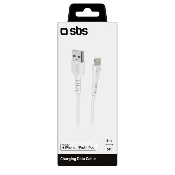 SBS - Câble Lightning / USB (2m), blanc