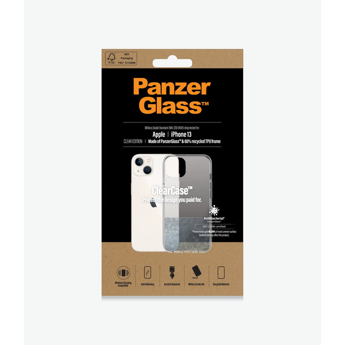 PanzerGlass - Étui ClearCase AB pour iPhone 13, transparent