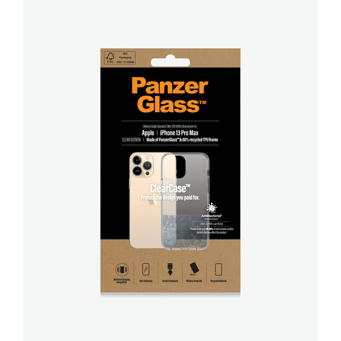 PanzerGlass - Étui ClearCase AB pour iPhone 13 Pro Max, transparent