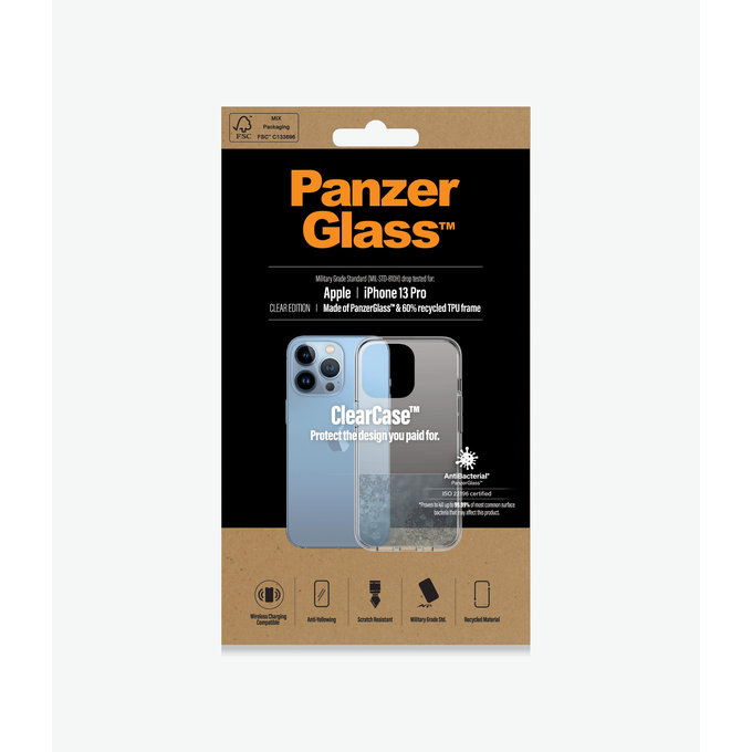PanzerGlass - Étui ClearCase AB pour iPhone 13 Pro, transparent