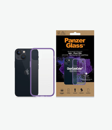 PanzerGlass - Étui ClearCaseColor AB pour iPhone 13 mini, raisin