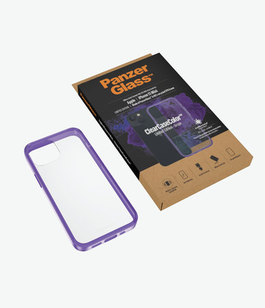 PanzerGlass - Étui ClearCaseColor AB pour iPhone 13 mini, raisin