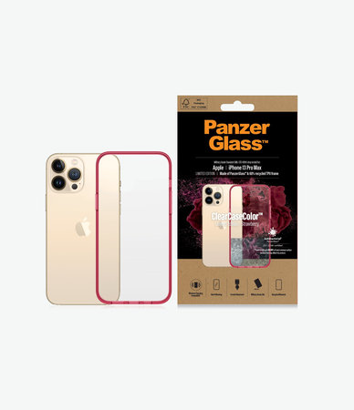 PanzerGlass - Coque ClearCaseColor AB pour iPhone 13 Pro Max, fraise