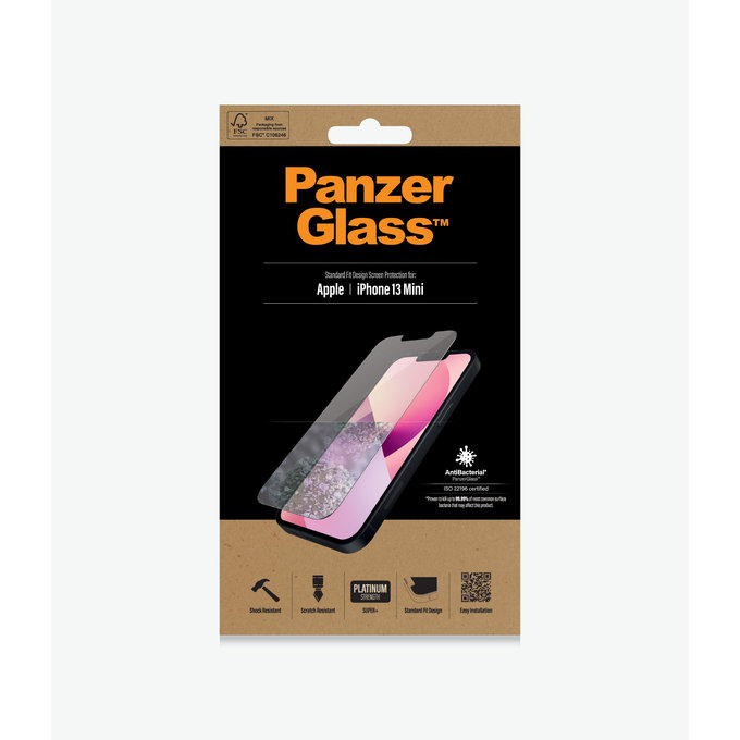 PanzerGlass - Verre Trempé Standard Fit AB pour iPhone 13 mini, transparent