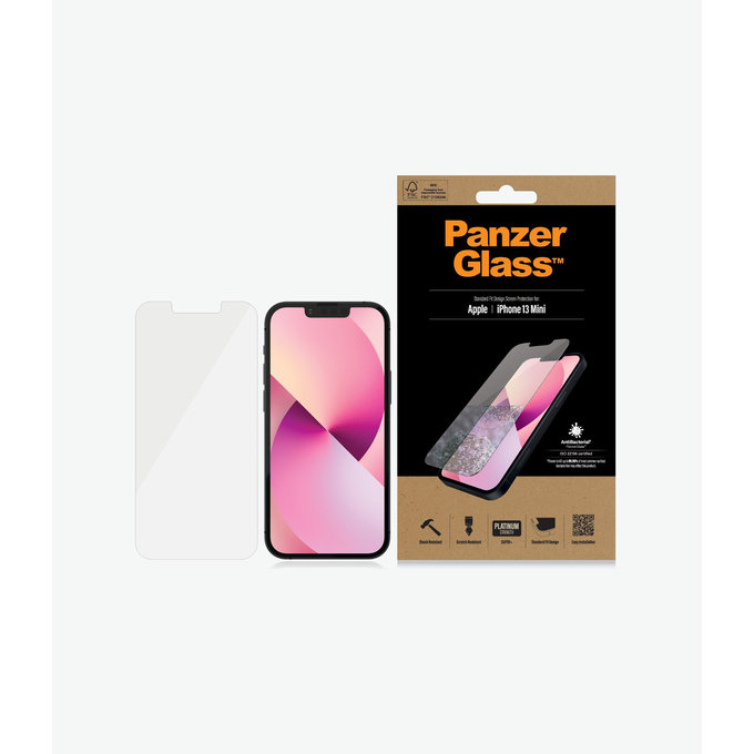 PanzerGlass - Verre Trempé Standard Fit AB pour iPhone 13 mini, transparent