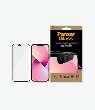 PanzerGlass - Étui en verre trempé CamSlider AB pour iPhone 13 mini, noir