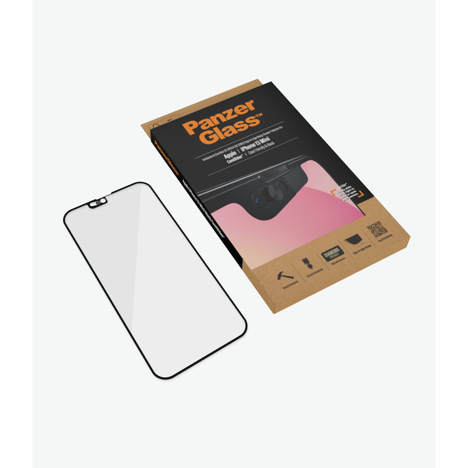 PanzerGlass - Étui en verre trempé CamSlider AB pour iPhone 13 mini, noir