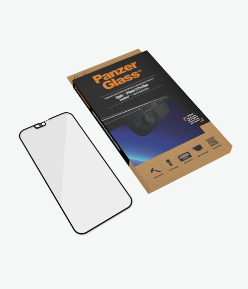 PanzerGlass - CamSlider AB compatible avec les coques en verre trempé pour iPhone 13 Pro Max et 14 Plus, noir