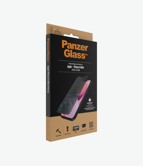 PanzerGlass - Verre Trempé Standard Fit Privacy AB pour iPhone 13 mini, transparent